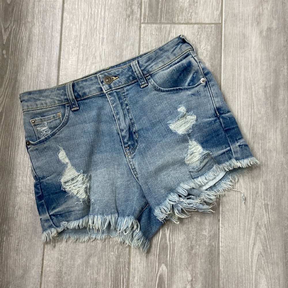 Just USA high-rise denim stretch shorts like new